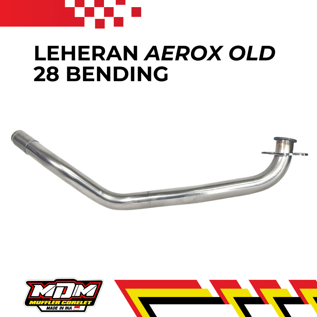 MDM RACING MUFFLER Pipa Leher Kenalpot Aerox OLD 28 MM Bending