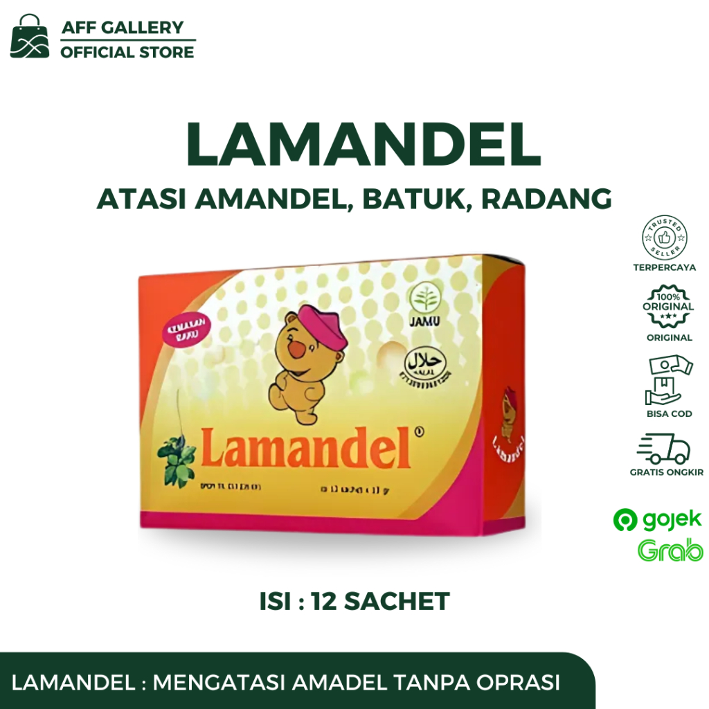 

Lamandel Obat Amandel Kemasan Kotak | Sachet | Box | Redakan Batuk Anak | Rasa Manis Nikmat