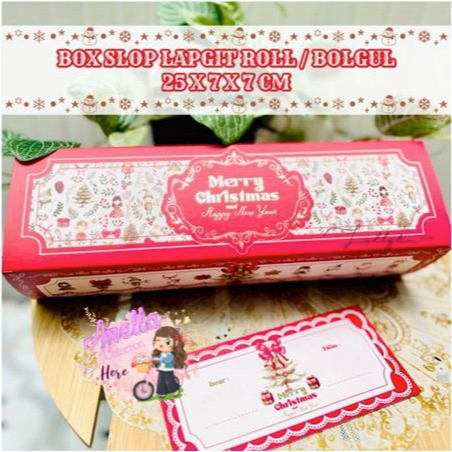 

Box Natal slop Lapgit Roll / Box Bolu gulung Christmas Tema Kris Kringle