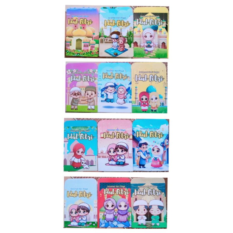 

100pack(1000pcs) siap pakai, AMPLOP LEBARAN best seller uk MINI