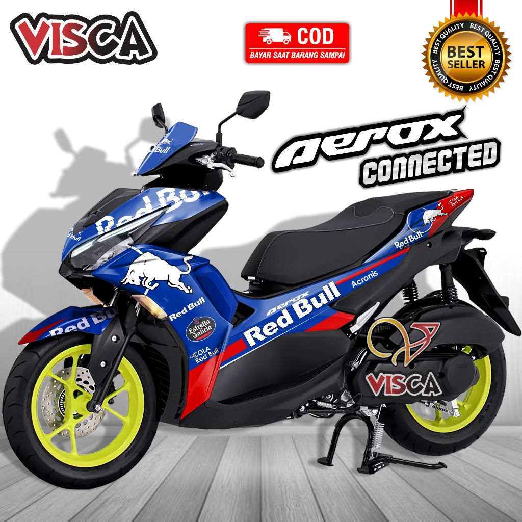 Decal Aerox Connected Stiker Aerox Connected Striping Aerox Connected Sticker Aerox Connected Full B