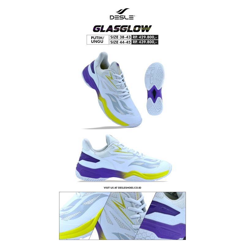 Sepatu Badminton Desle GLASGLOW Original Desle Sepatu Bulutangkis Desle 100% original