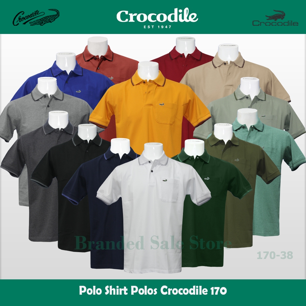 Crocodile Kaos Pria Kerah,  Polos Warna , Polo Shirt Crocodile Original  70