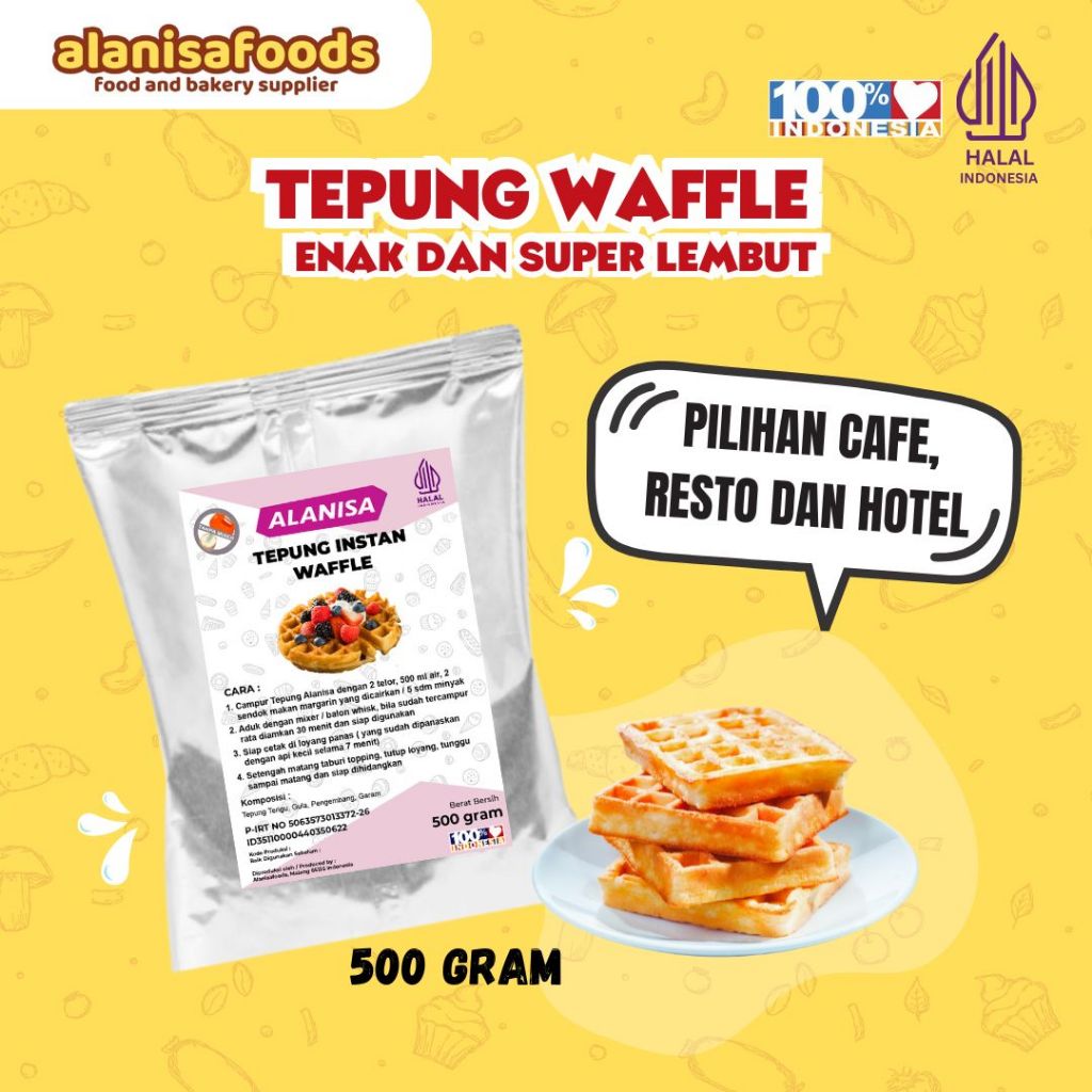 

Tepung Premix Waffle Original 500gr