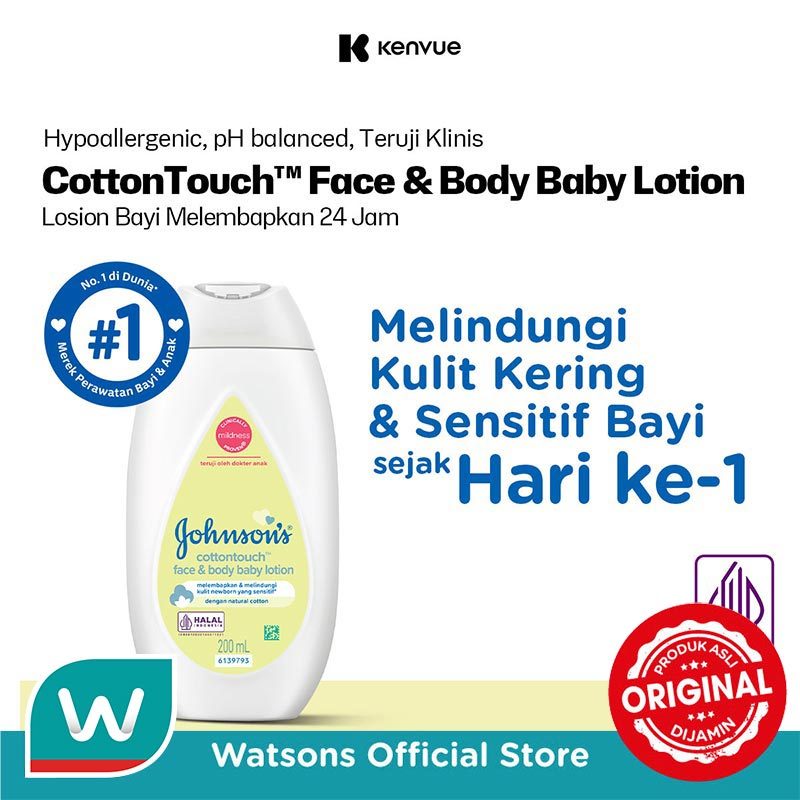 JOHNSON & JOHNSON Cotton Touch Face and Body Lotion 200ml