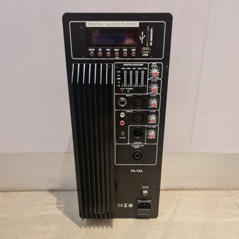 MESIN SPEAKER AKTIF 15 INCH POWER KIT PA-15A UKURAN 16 x 38 CM