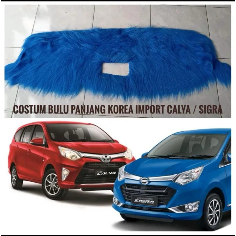 Alas Bulu Dashboard Mobil Calya/Sigra (Costum bulu panjang korea imprt)