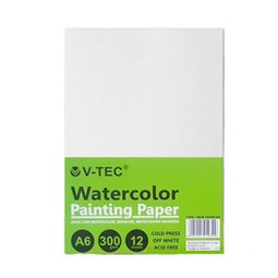 

Kertas Gambar / Vtec A6 Watercolor Painting Paper 300 GSM