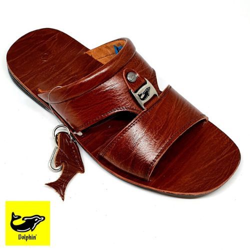 Dolphin sandal pria kulit asli d27 sandal slide pria dolphin kulit asli original sandal lebaran pria