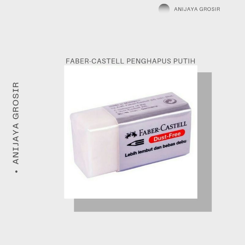 

PENGHAPUS PENSIL FABER CASTELL PUTIH KECIL ECERAN 1PCS Stationery