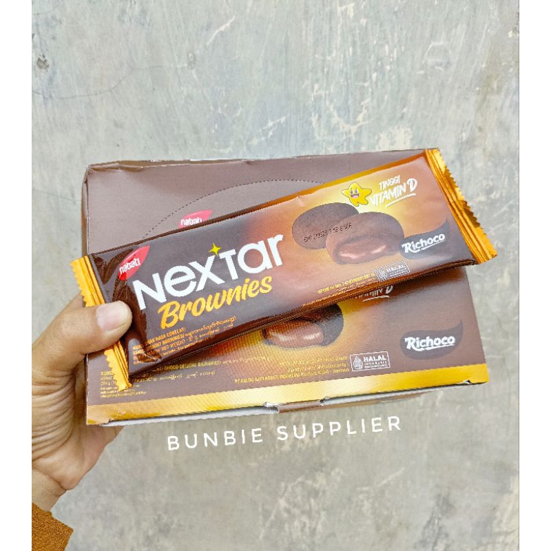 

Nabati Nextar Brownies Richoco Isi 10pcs (BOX) / Kukis Lunak Rasa Coklat