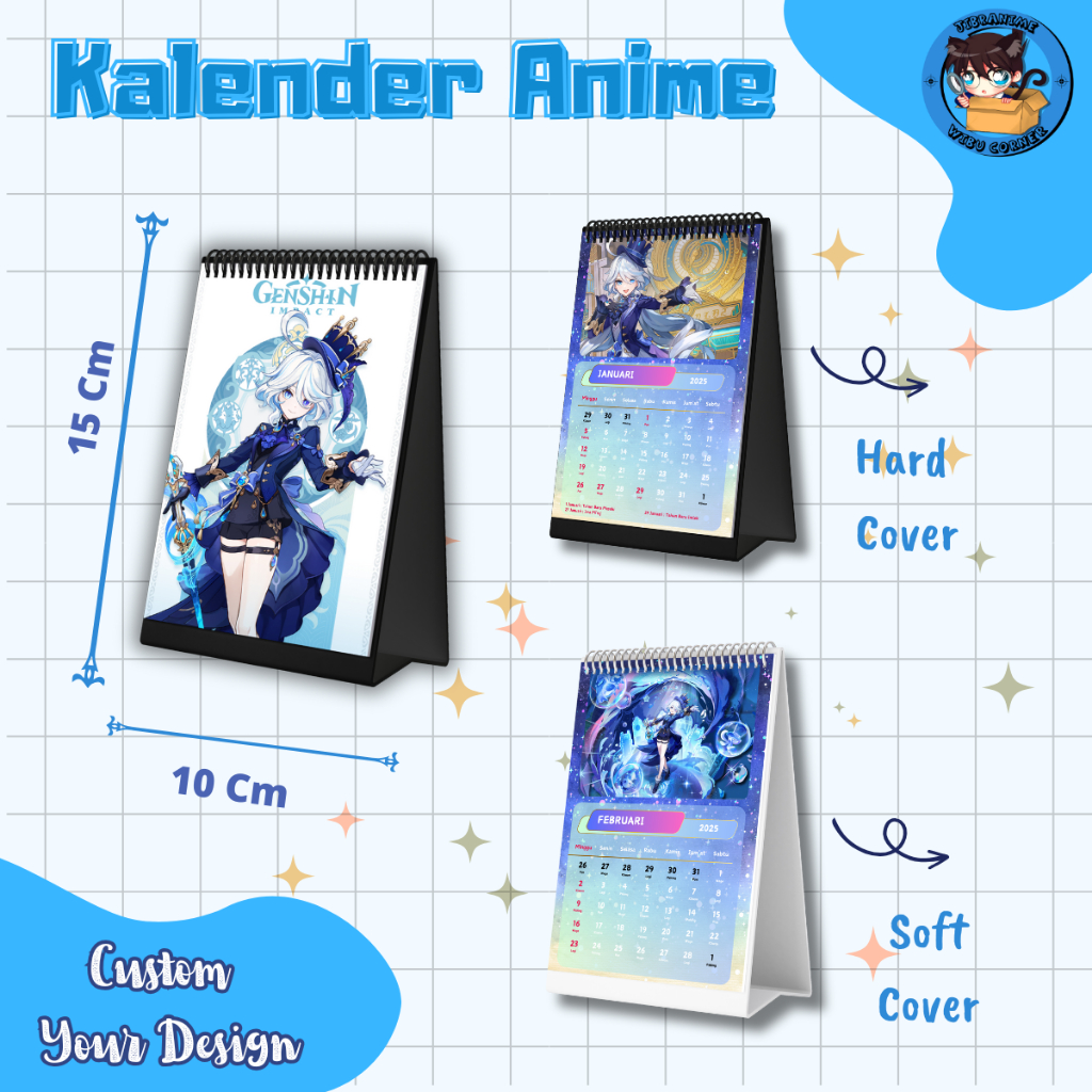 

Calendar / kalender meja 2025 genshin impact furina / Custom kalender