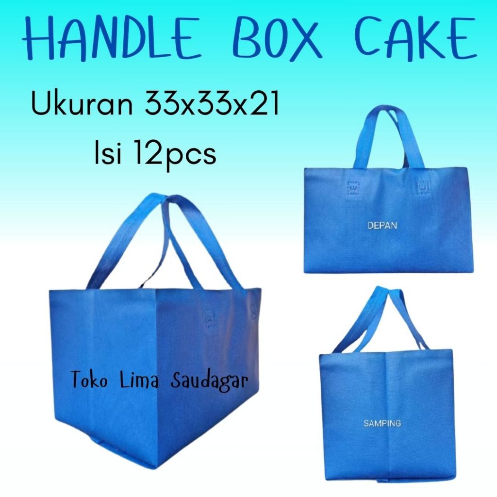 

Tas Box Bakery Ukuran 33x33x21 Isi 12pcs Tas Box Cake Tas Pembungkus Kue