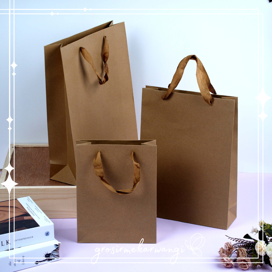 

Paper Bag Coklat Simple Polos Small Medium Large Tas Souvenir Besar Lebar Bingkisan Hadiah Kantong Tenteng Goodie Bag Serbaguna Kecil Sedang Besar