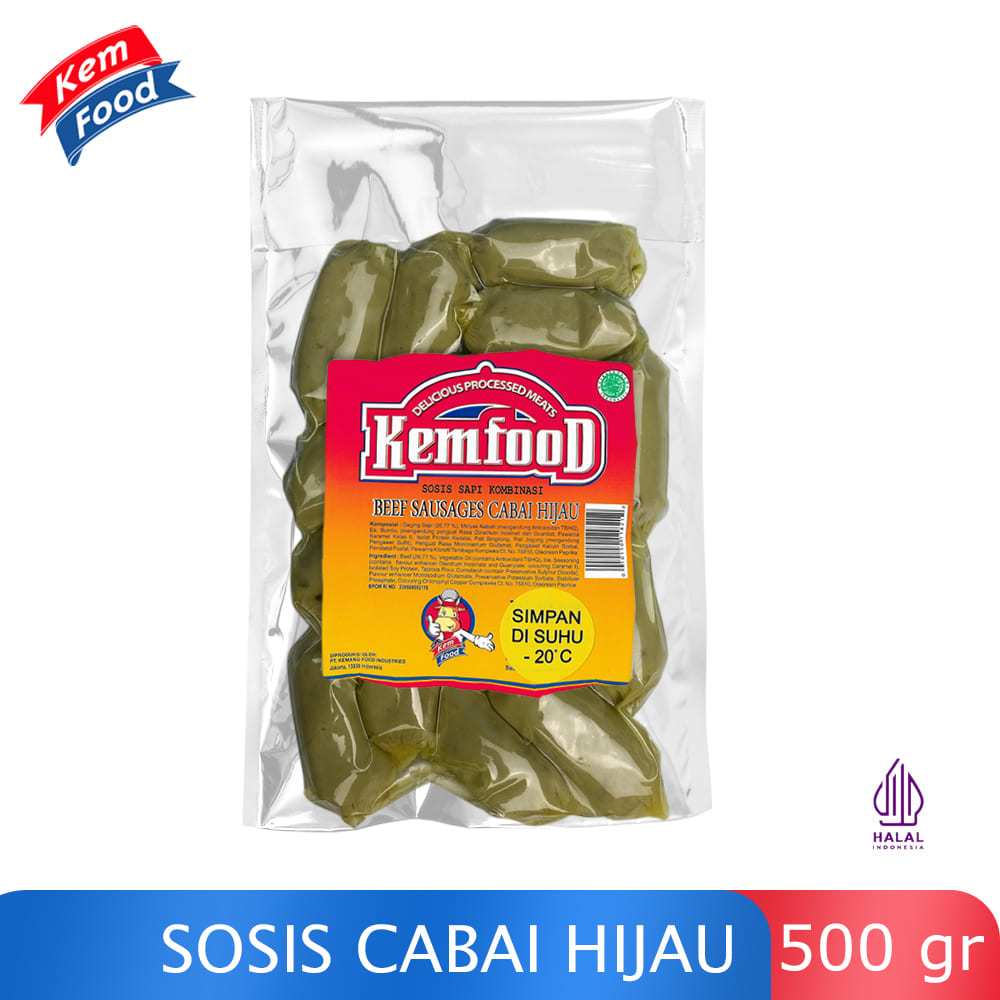 

Sosis Sapi Mini Cabai Hijau Kemfood 500gr