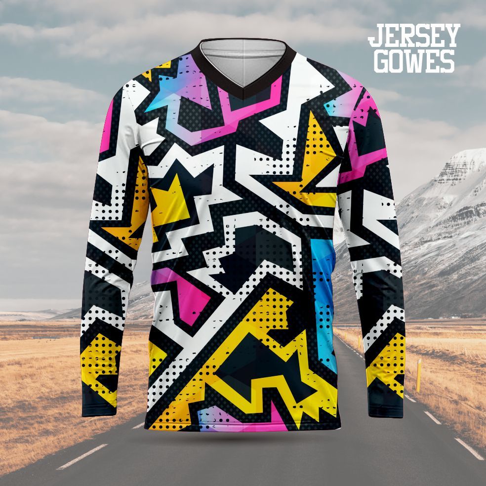 JERSEY SEPEDAH JERSEY GOWES RIDE BIKE BAJU KAOS GOWES LENGAN PANJANG FULL PRINTING FREE NAMA