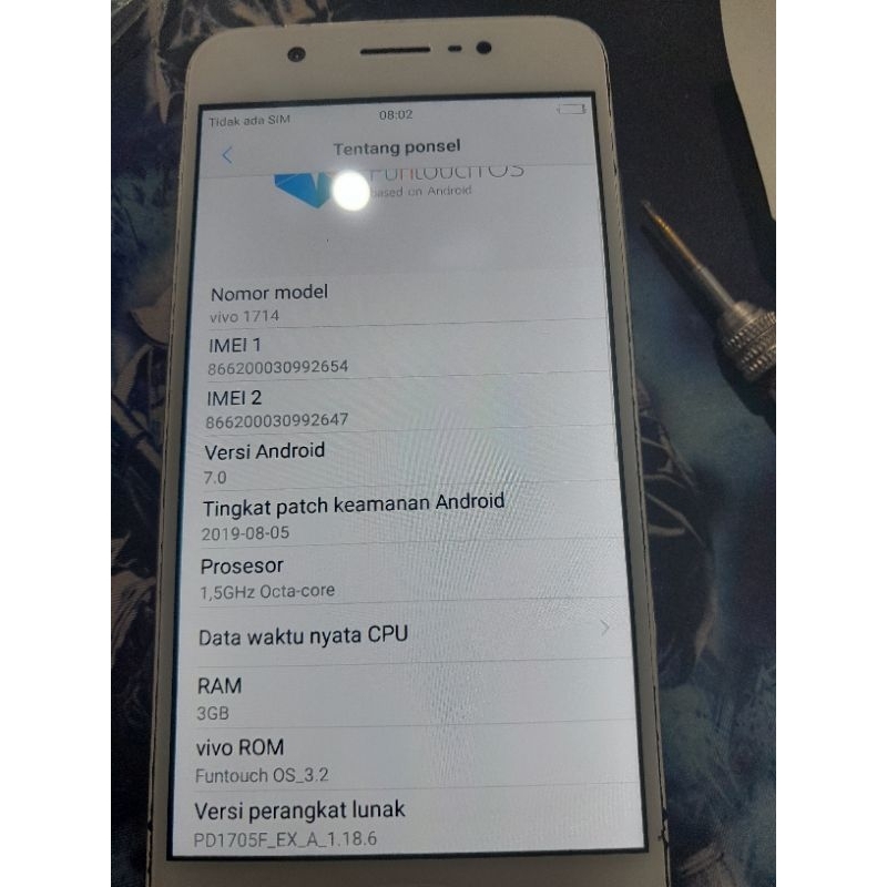 hp vivo y69 bekas seperti baru ram 3