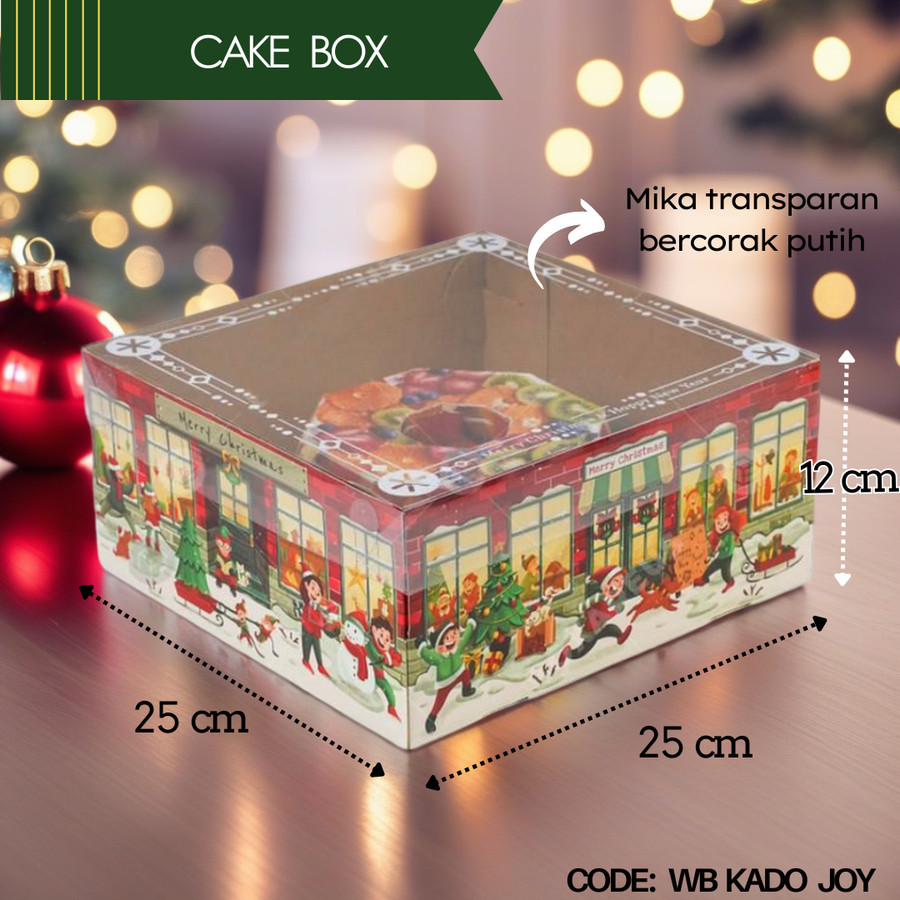 

Dus Kue Natal Dus Hampers Kue Lapis Pudding Natal Mika Cake Box 25x25x12 cm