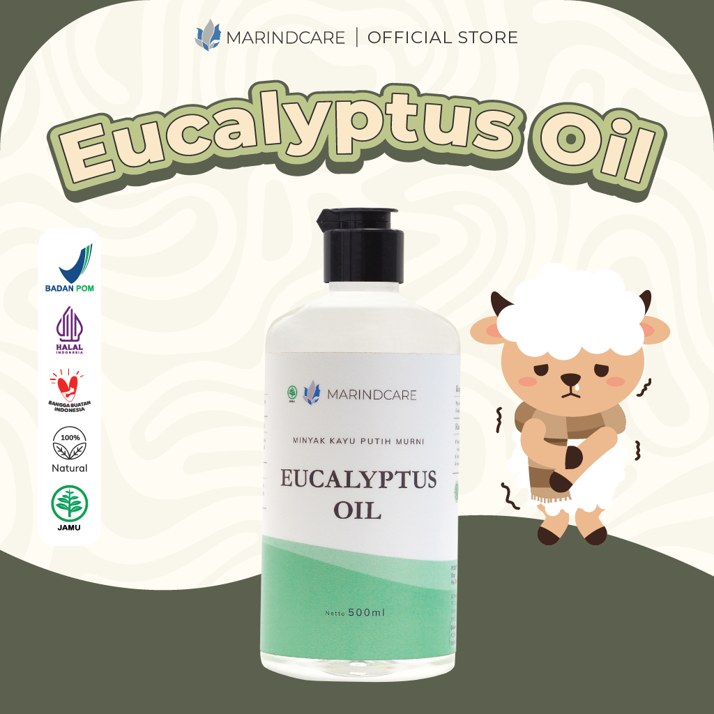 MARINDCARE Eucalyptus Oil 500ml - Minyak Aromaterapi Diffuser Humidifier redakan batuk pilek