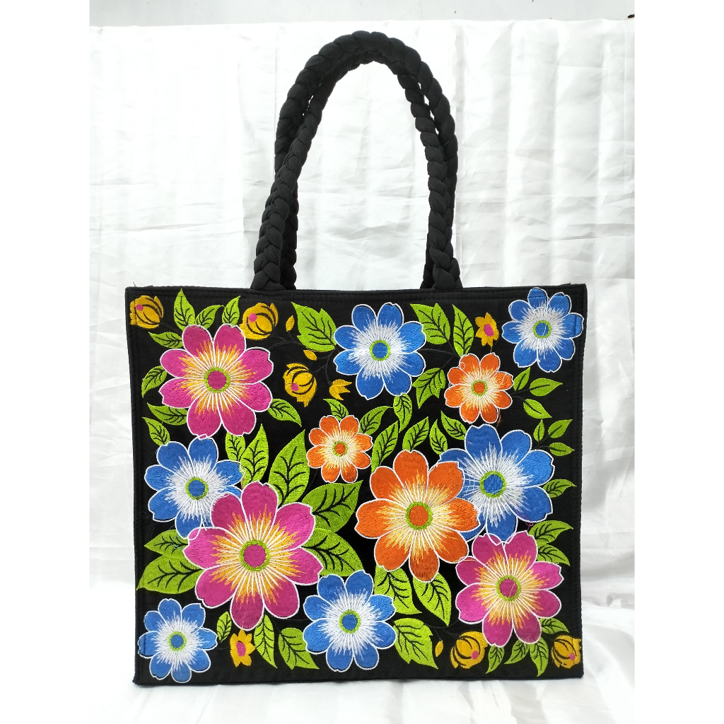 Tas Besar Traveling Wanita / Tas Laptop / Tas Jinjing Bordir Bunga