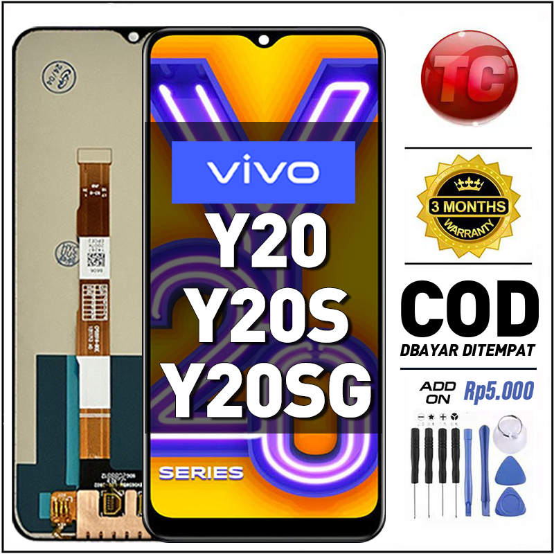 LCD VIVO Y20S LCD VIVO Y20 Y20S G Original 100% Fullset Asli Ori Touchscreen Compatible For Glass To