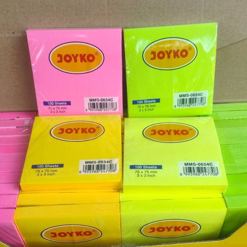 

Memo Sticky Notes Joyko MMS 0654C 75x75 mm 100 Lembar