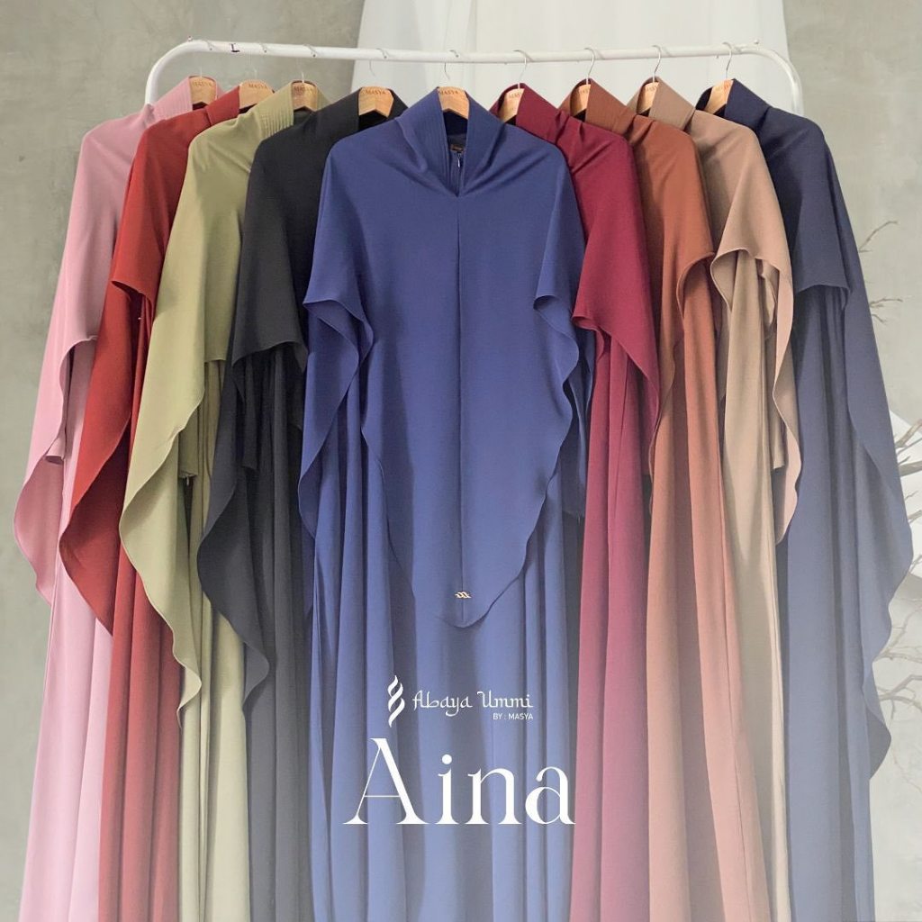 AINA Dress dan Khimar Abaya Ummi By MASYA