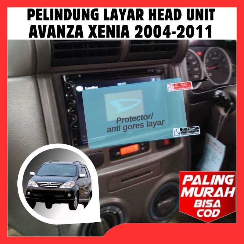 Takut Lecet Layar Tv Avanza/Xenia Anti Gores Head Unit 2004-2011 Bisa Custom Support All Jenis Mobil