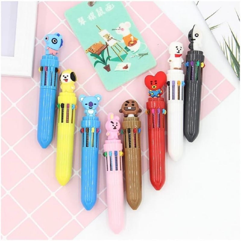

PENA KARAKTER RAINBOW PULPEN KARTUN 10 WARNA PENA WARNA WARNI