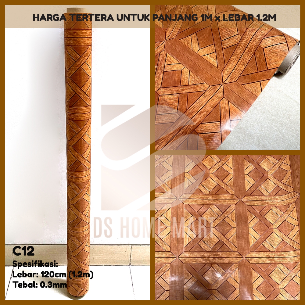 C12 - Karpet Lantai Tikar Plastik Vinyl METERAN dengan Lebar 1.2m