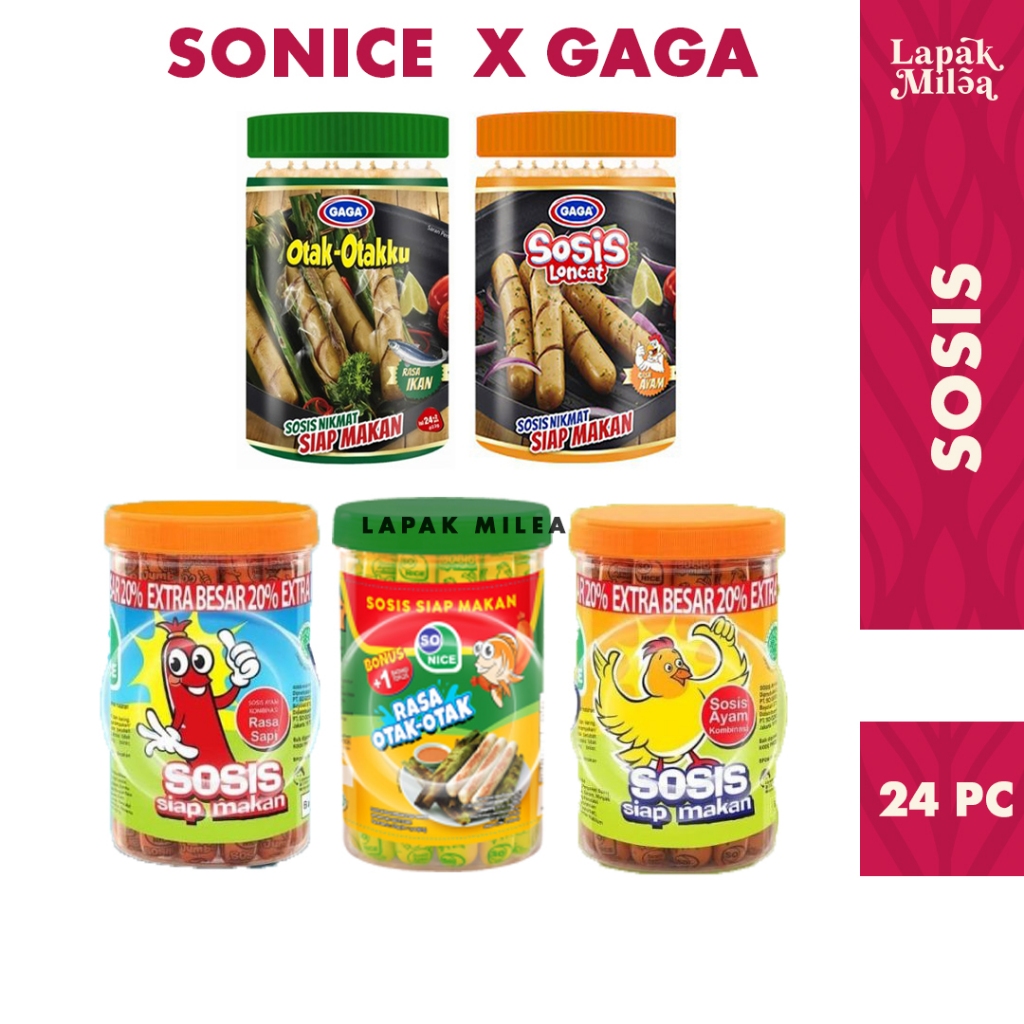 

Sonice dan Gaga Otak Otakku Sosis Ikan Sosis Ayam Siap Makan Isi 24pc