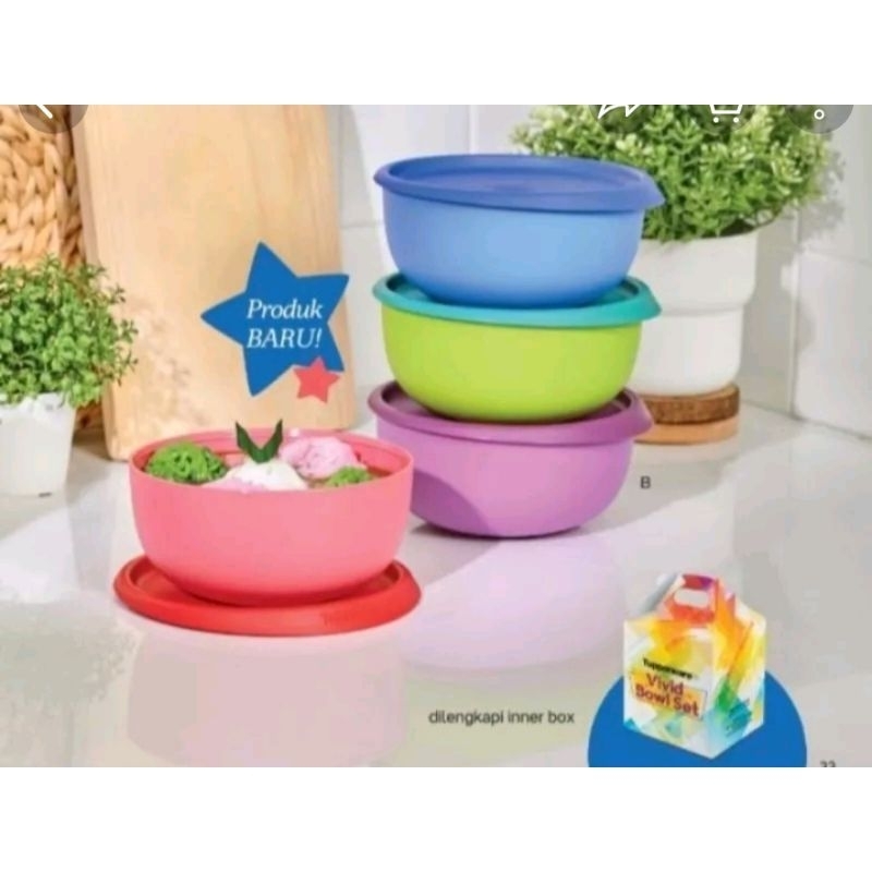 VIVID BOWL SET TUPPERWARE