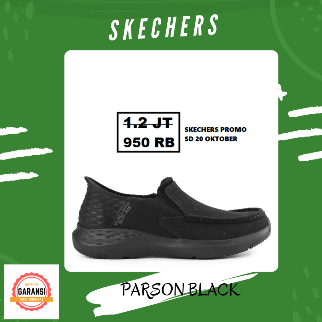 Sepatu skechers pria 100% original PARSON