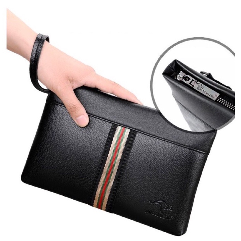 KODE C12J 166 A  CLUTCH KULIT PRIA WANITA HANDBAG PESTA LEATHER BRANDED IMPORT TAS TANGAN COWOK