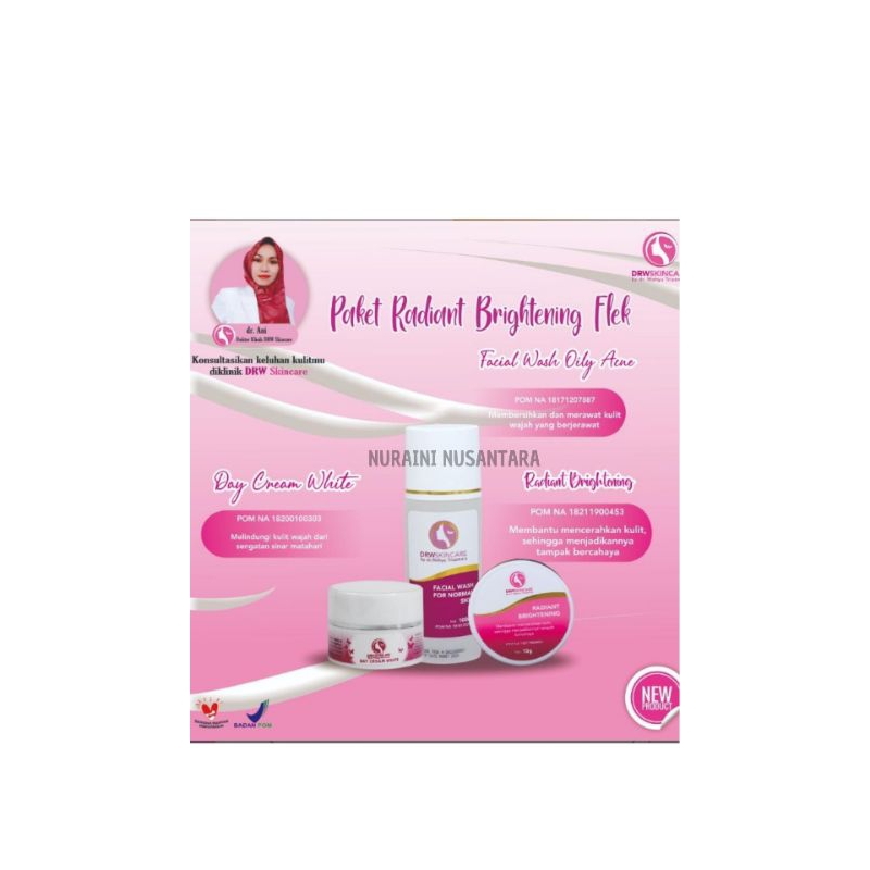 paket whitening DRW SKINCARE ACNE GLOWING BRIGHTENING