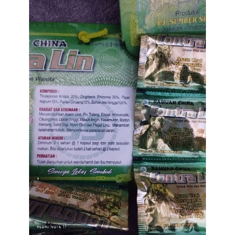 

Kapsul Ramuan China CONTRA LIN kapsul herbal asam urat