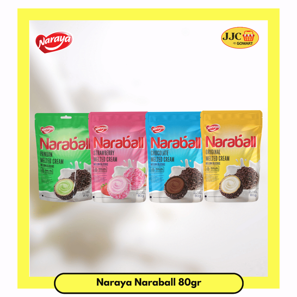 

Naraya Naraball 80gr | Chocolate | Original | Pandan | Strawberry