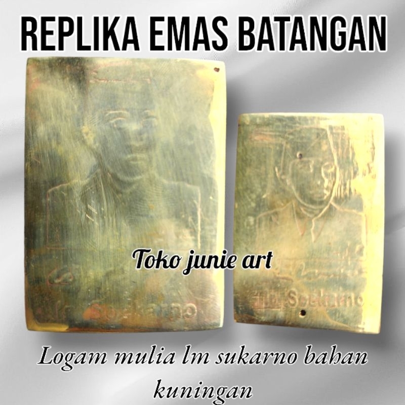 REPLIKA EMAS BATANGAN GAMBAR SUKARNO KUNINGAN