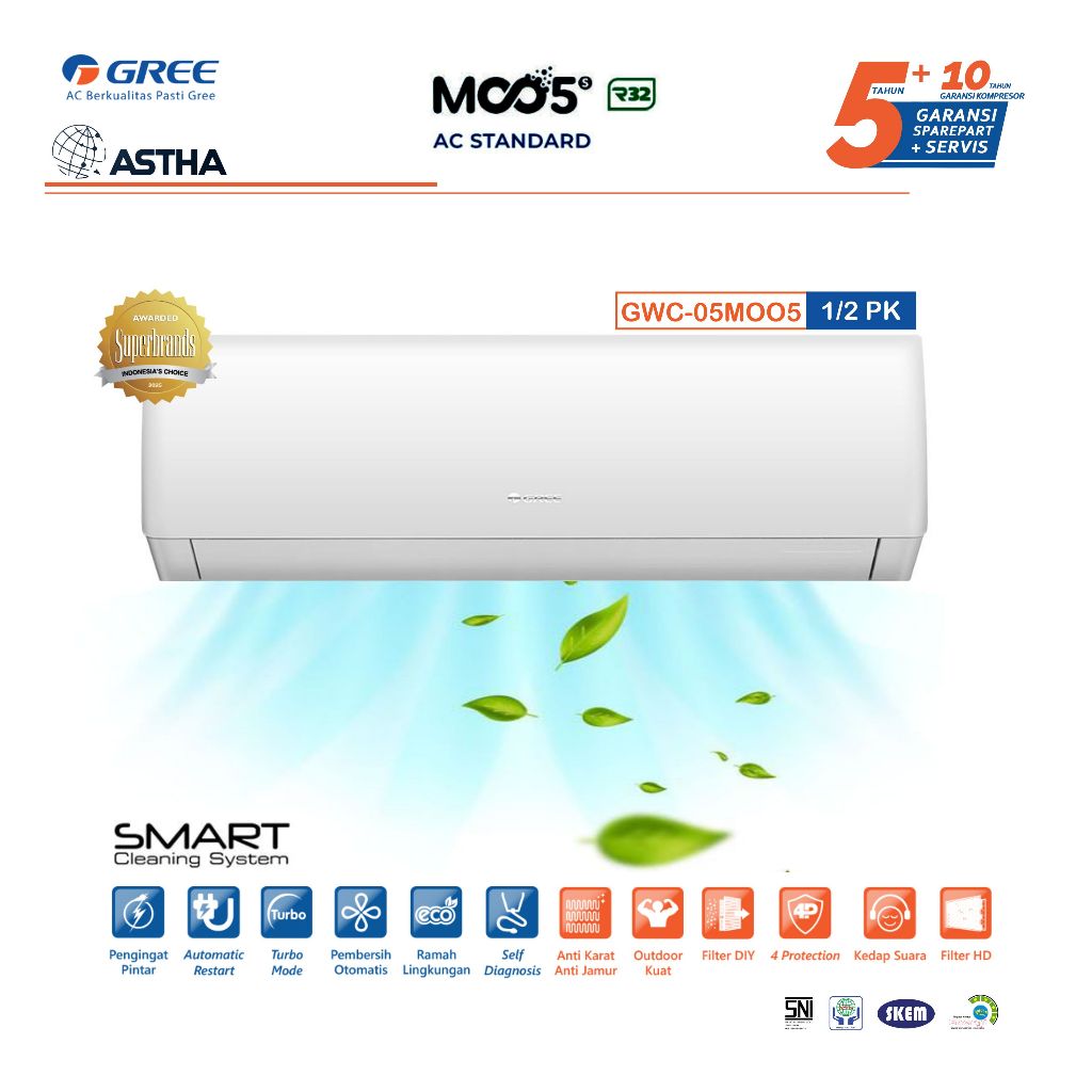 Ac Split Gree 1/2 PK Standard GWC-05M005