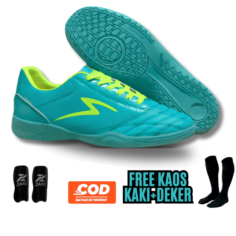 Hot Brand Sepatu futsal anak specs infinity Hijau Tosca terbaru jaitan murah berkualitas untuk junio