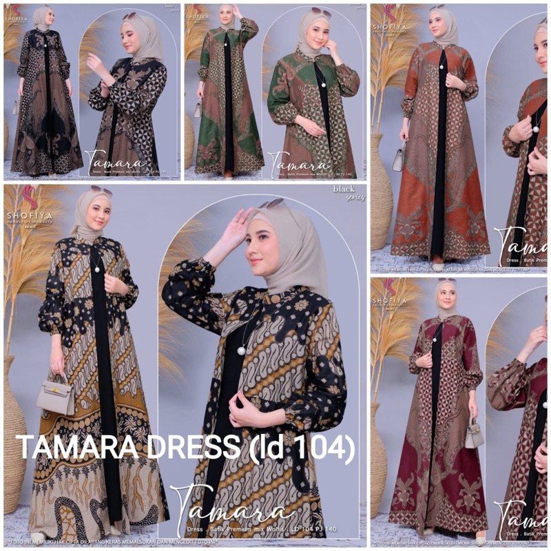 GAMIS DRESS TAMARA & SALMA MOTIF BATIK ORIGINAL BY SHOFIYA