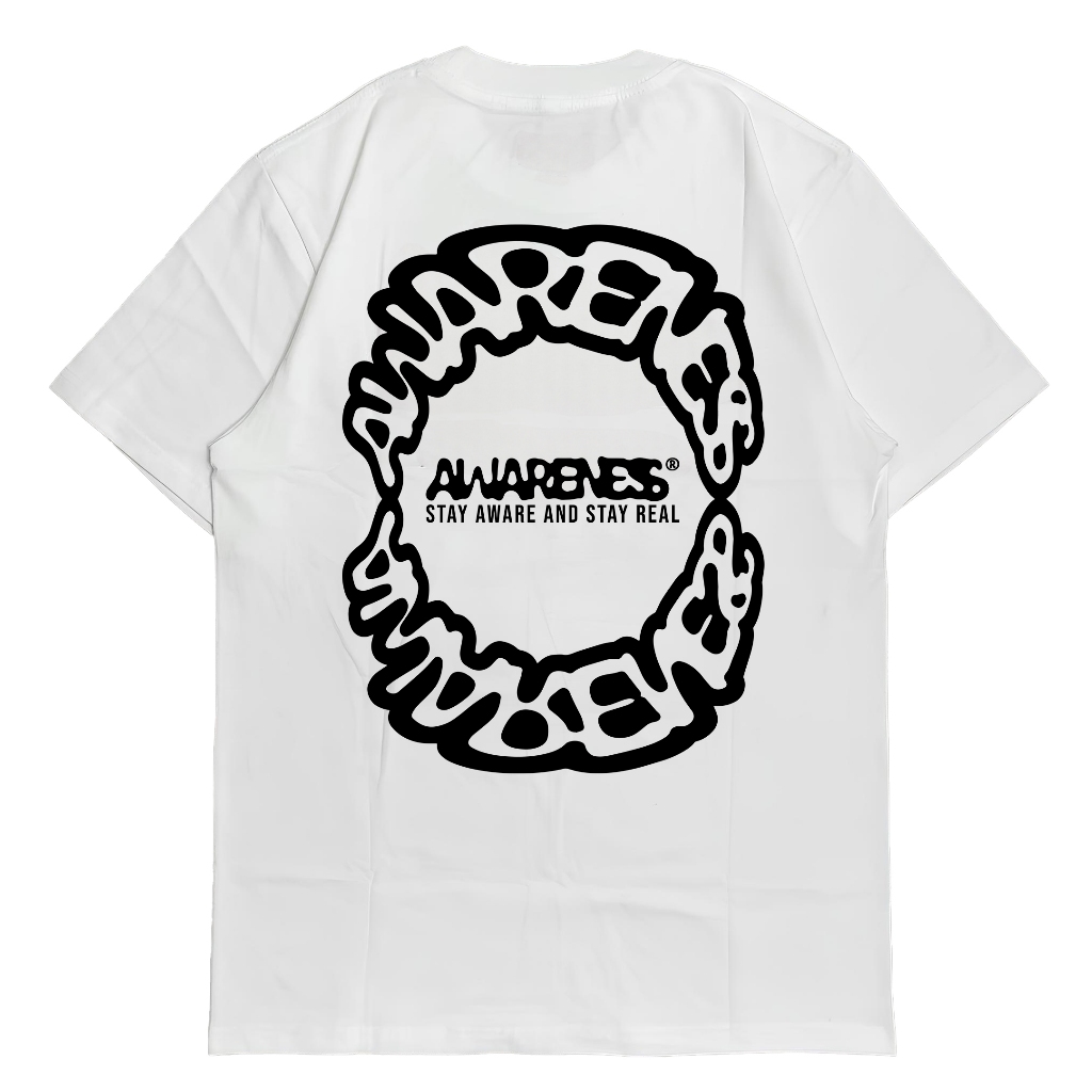 AWARENESS | White Reguler Tee | T-shirt Unisex, Baju Kaos Distro, Kaos Reguler