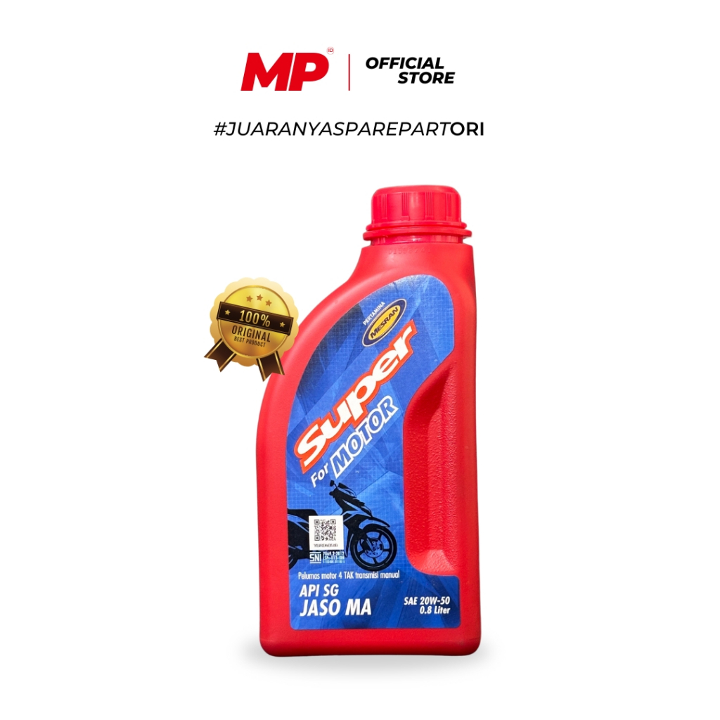 Oli Mesin Mesran Super Motor 0.8 Liter Original | Oli Pertamina 800 Ml
