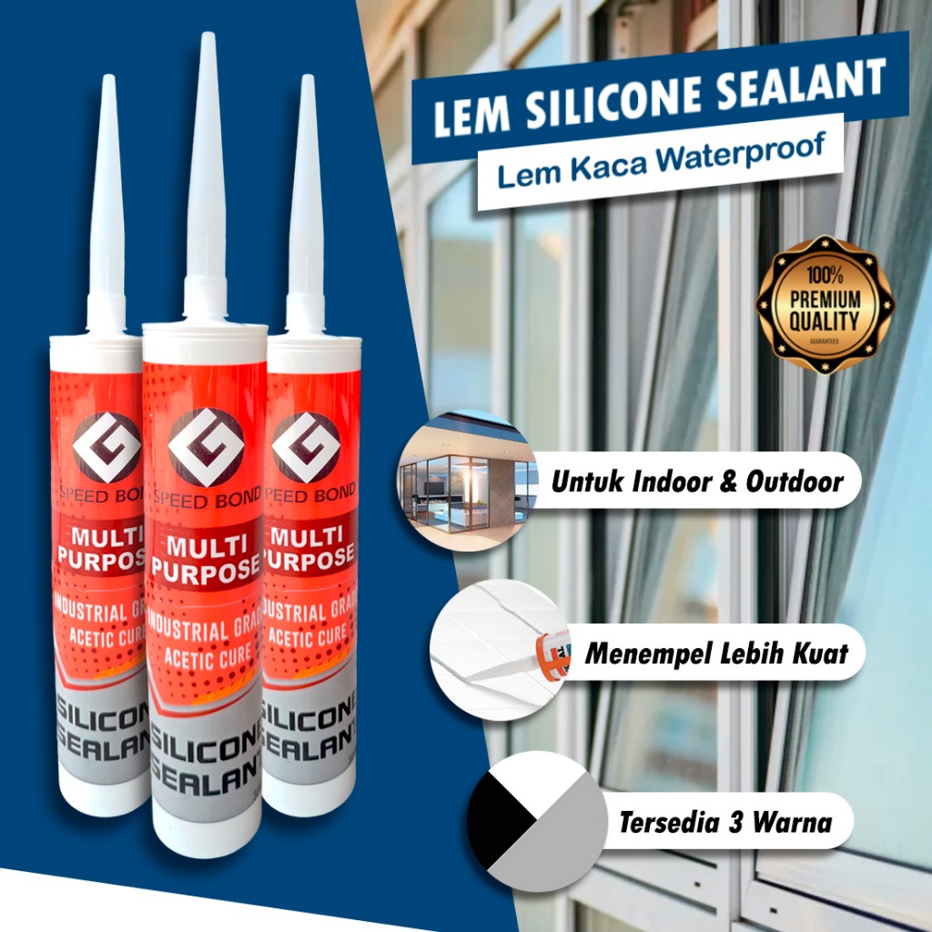 Lem Kaca Sealant Aquarium – Lem Silicone Putih Hitam Clear Perekat Kaca Lem Wall Panel Lem Silicone 