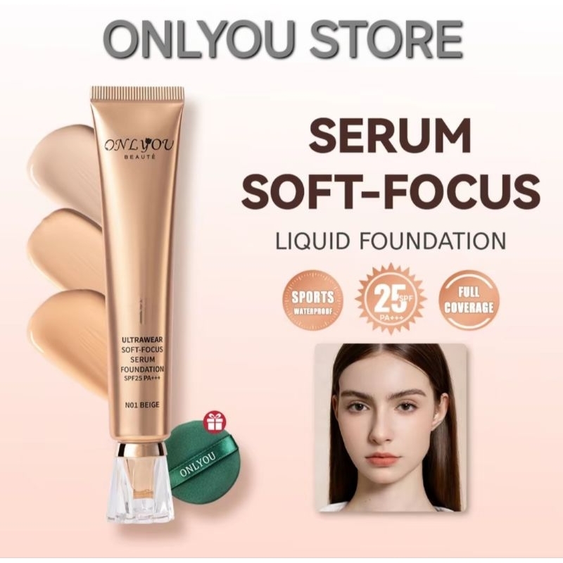 ONLYOU FOUNDATION NEW UPGRADED 3 SHADE BPOM ORIGINAL