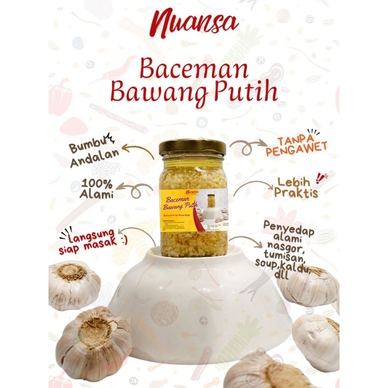 

Baceman Bawang Putih | Bumbu Masakan | Tumisan Bawang | Tanpa Bahan Campuran | 100% Alami
