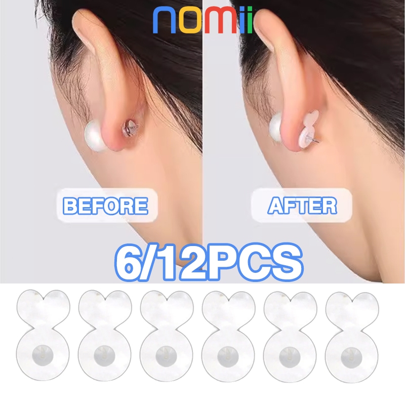 12 Bauh Premium Pantat Anting Silikon Stopper Penutup/Penahan/Bantalan Anting Tusuk