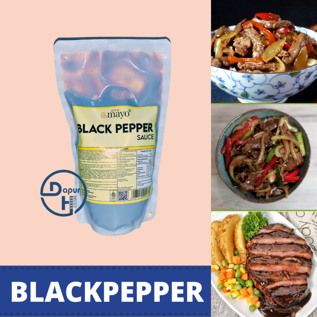 

OMAYO Blackpepper Sauce 500 g Halal | Saus Lada Hitam | Blackpepper--