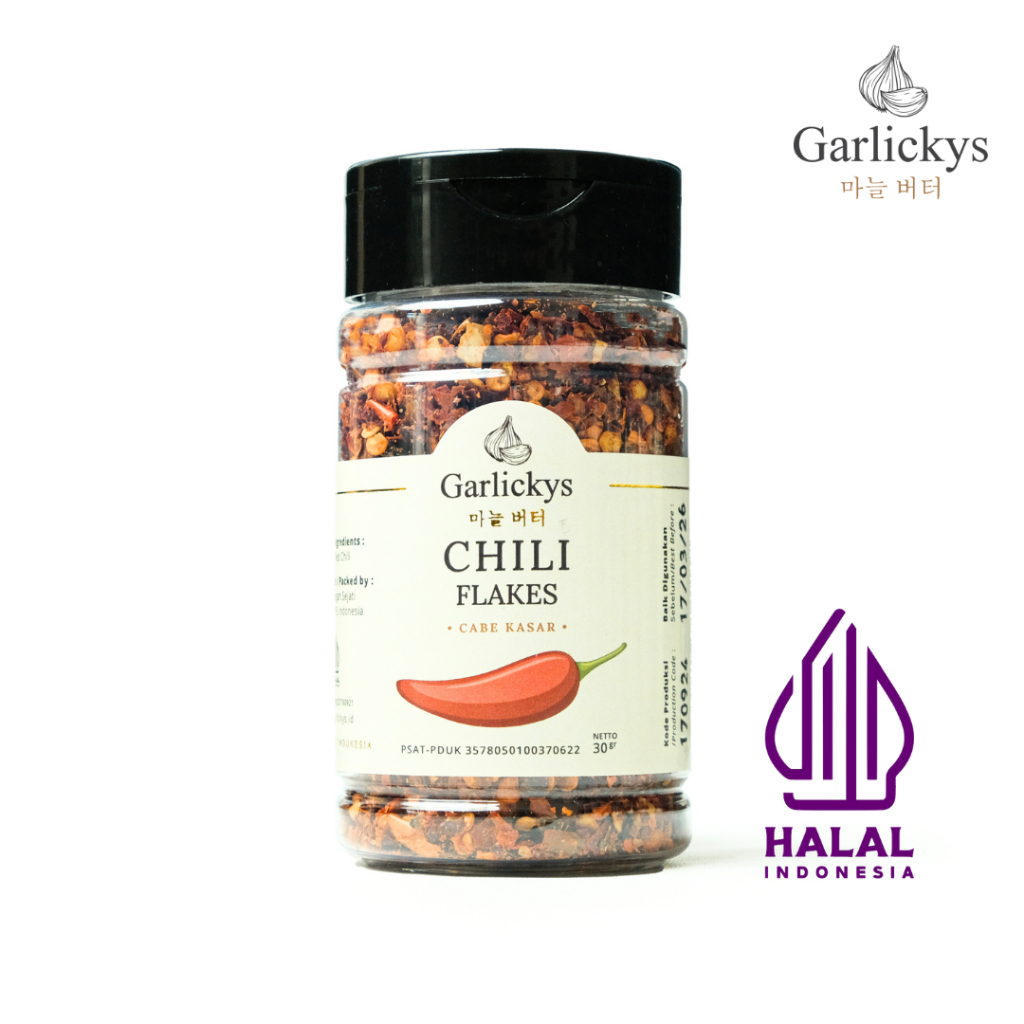 

GARLICKYS Chili Flakes / Chilli Flake Bubuk Cabe Kasar Giling Remah Premium Quality