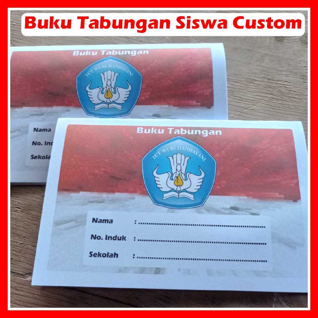 

Buku Tabungan Sekolah/Madrasah - Merah Putih - Custom Cover - isi 20 Halaman